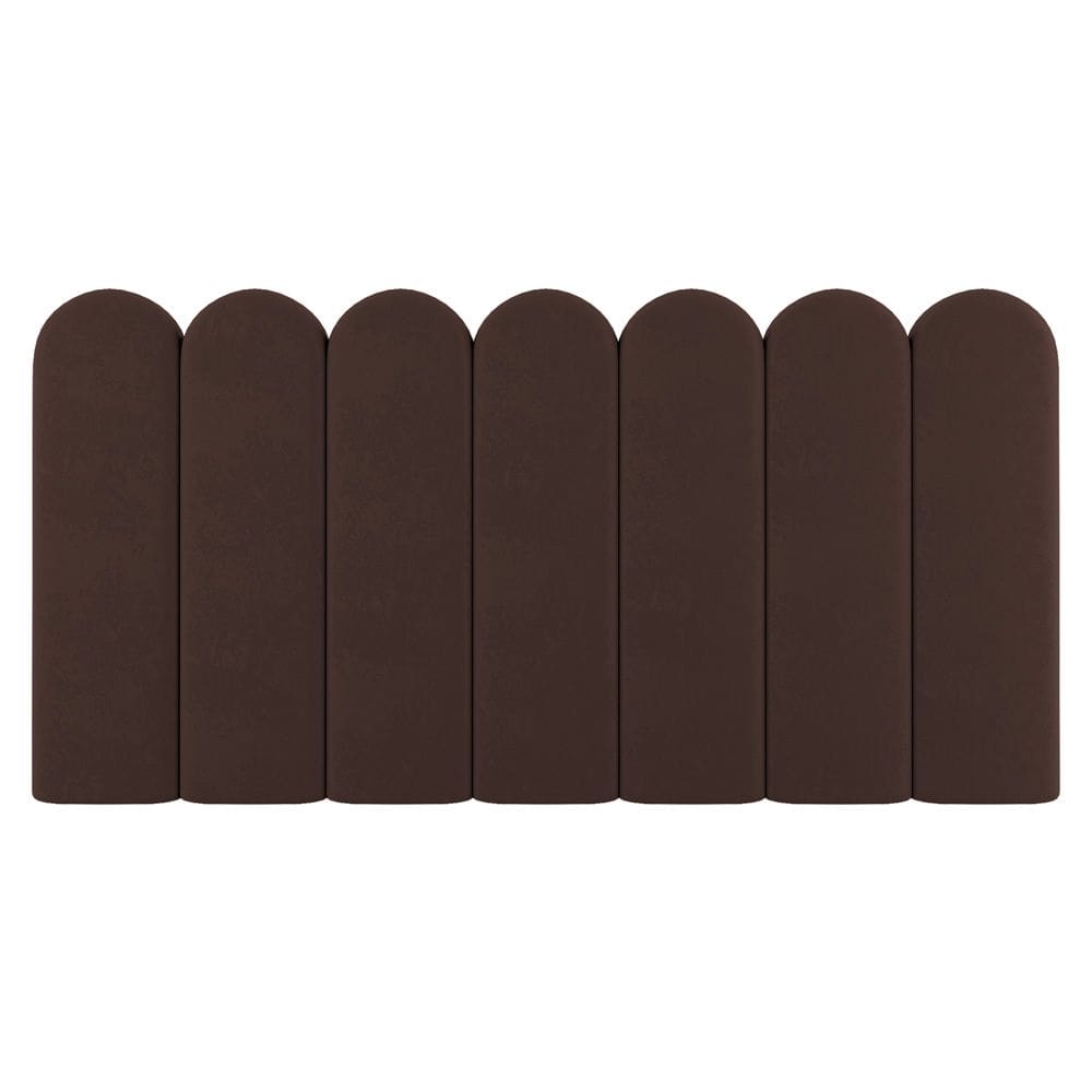 Painel Cabeceira Cama Box Solteiro Lana 90cm Suede Marrom - Abmaza