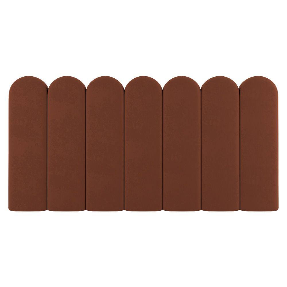 Painel Cabeceira Cama Box Solteiro Lana 90cm Suede Terracota - Abmaza