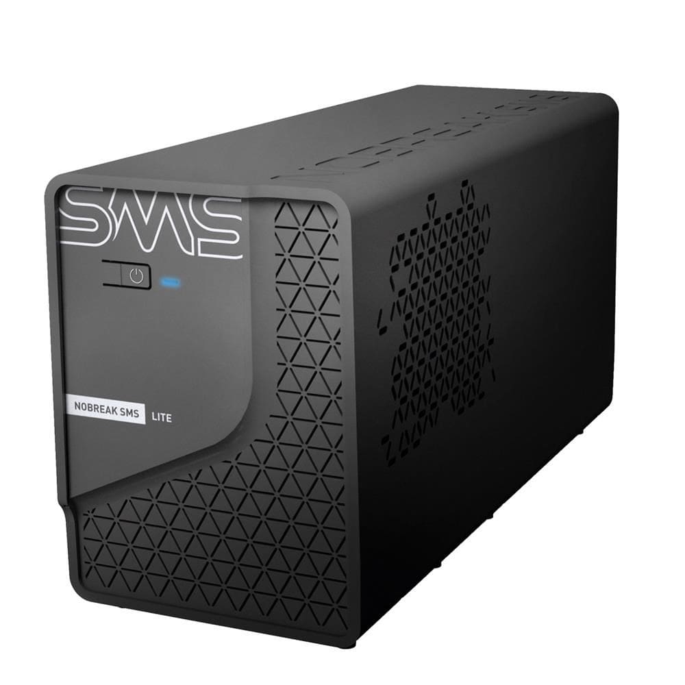 Nobreak SMS Lite 600VA Mono/115V Senoidal 4 Tomadas Preto
