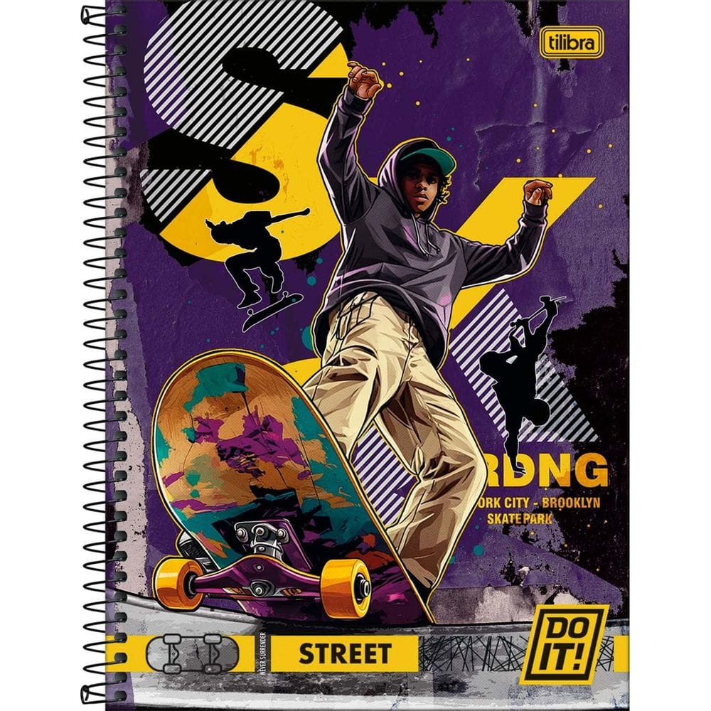 Caderno Espiral Grande Universitário 1 Matéria Do it! 80 Folhas Capa Dura Tilibra