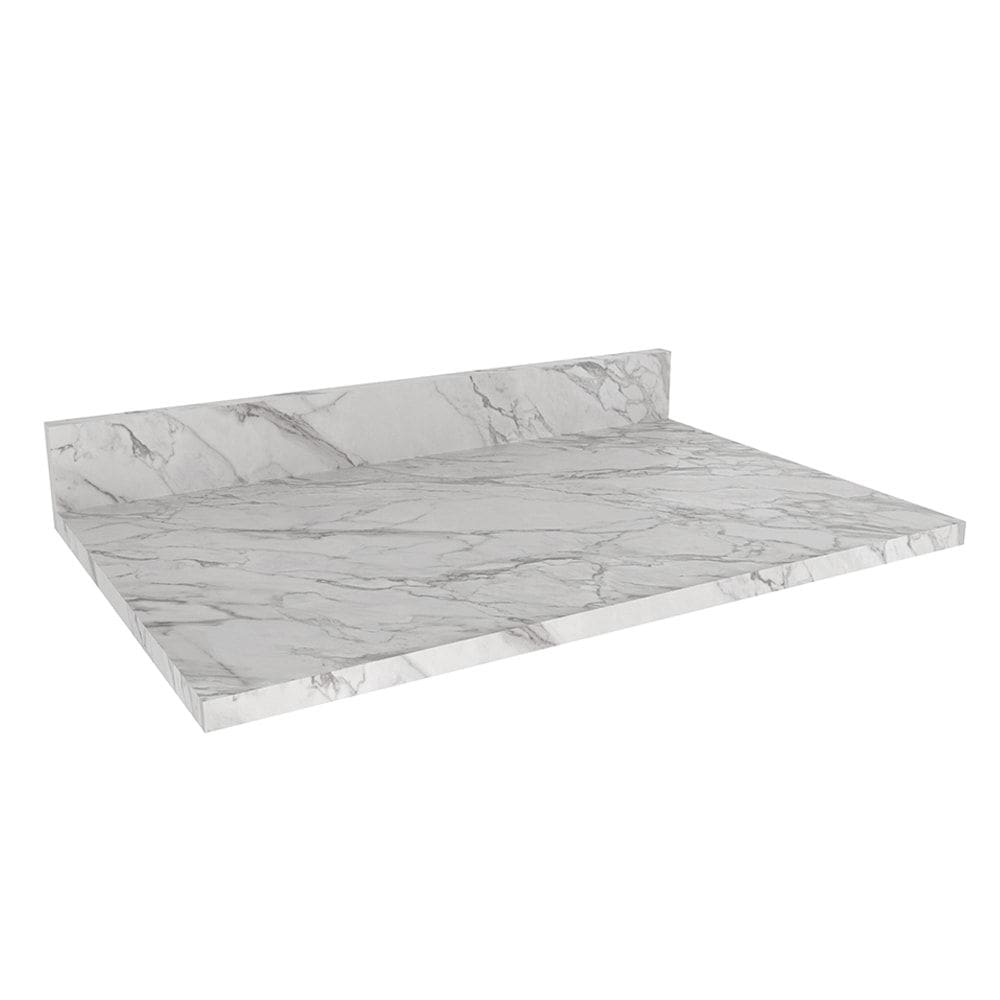 Tampo Para Balcão 80 cm CZ3121 Marmore Branco Tecno Mobili