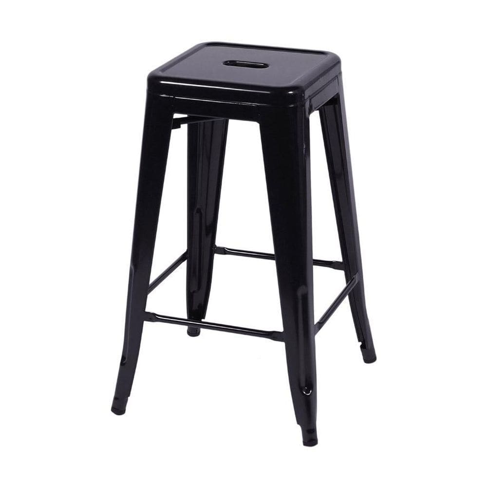 Banqueta Boxbit Titan Tolix Com 68Cm Aço Pintura Epoxi Preta