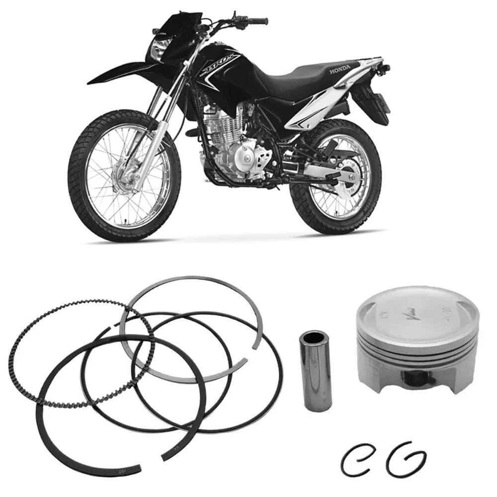 Kit Pistão Anel Motor 1.00 CG Fan NXR Bros 125 Controlflex