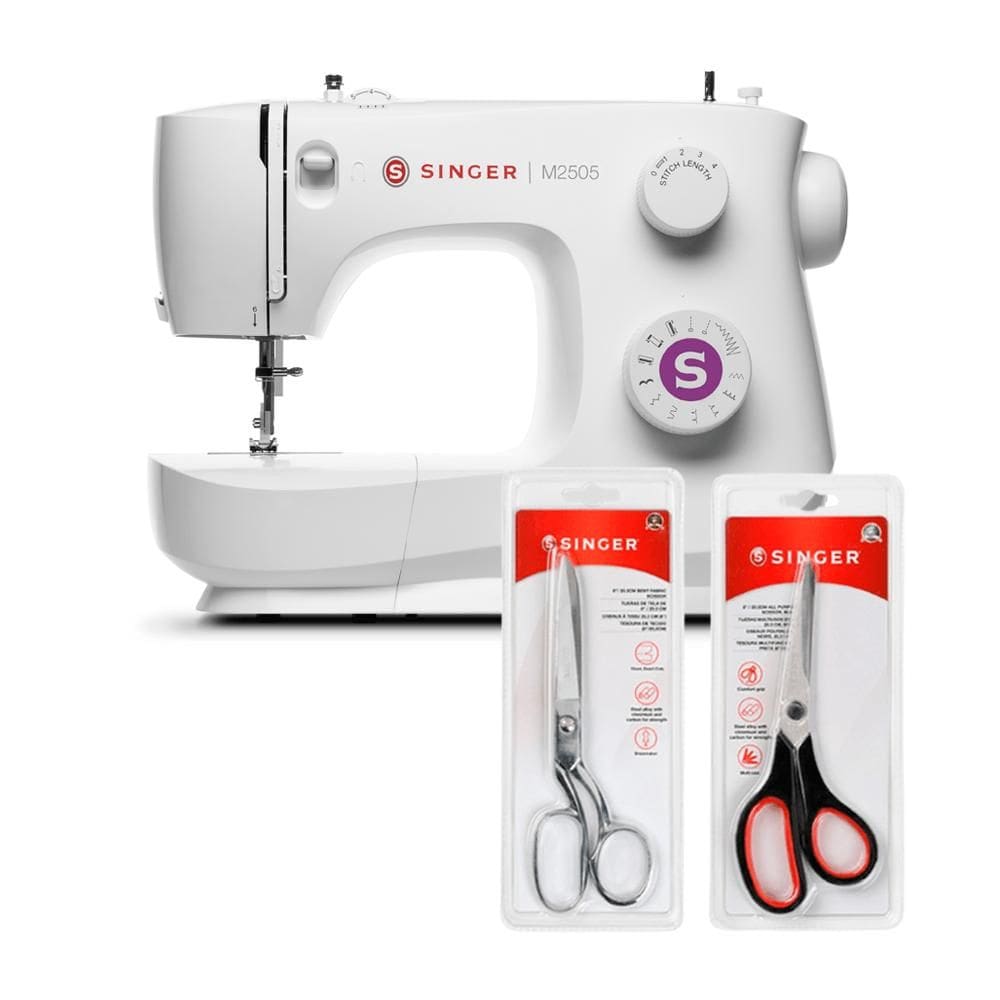 Kit Máquina de Costura M2505 + Tesoura 8” Tecido e Tesoura Multiuso Preta
