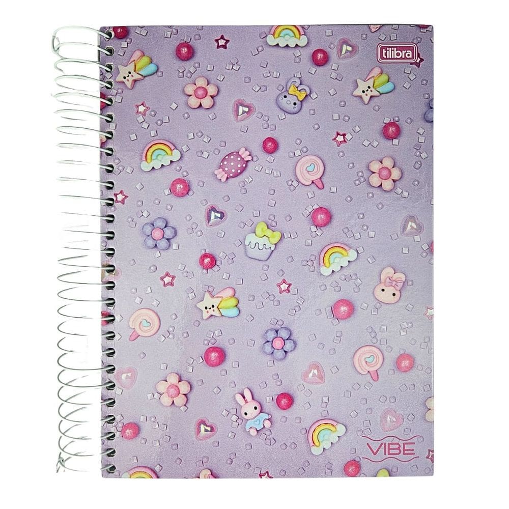 Caderno Espiral Grande Universitário 20 Matérias Vibe Feminino/Masculino (Á escolher) 320 Folhas Capa Dura Tilibra