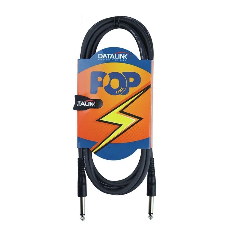 Cabo para Instrumento P10 x P10 com 7 metros 0,20mm Pop DATALINK