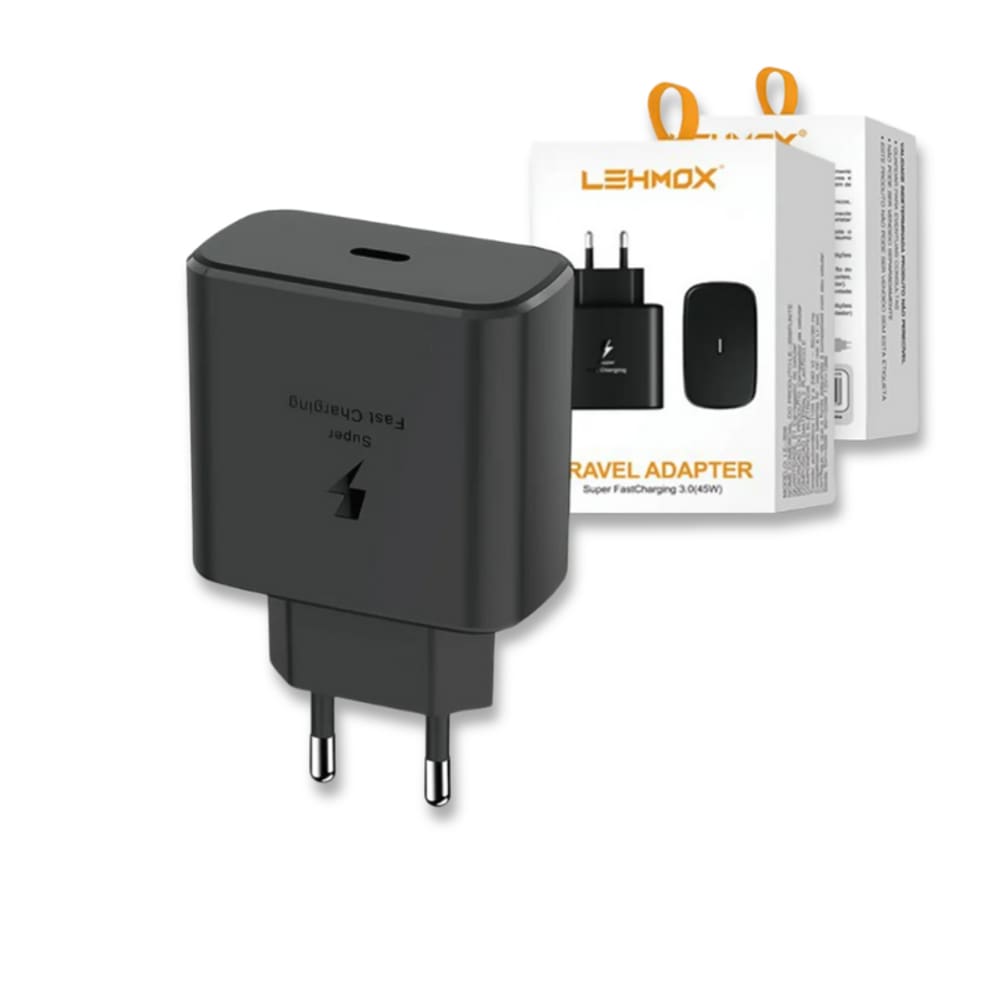 Carregador Turbo 45w Para Celular Lehmox USB-C Bivolt 50/60hz - LE-356
