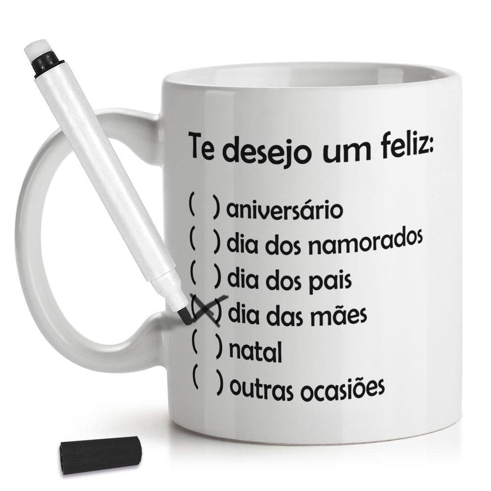 Caneca Curinga Para Todas As Ocasiões - Caneta Preta