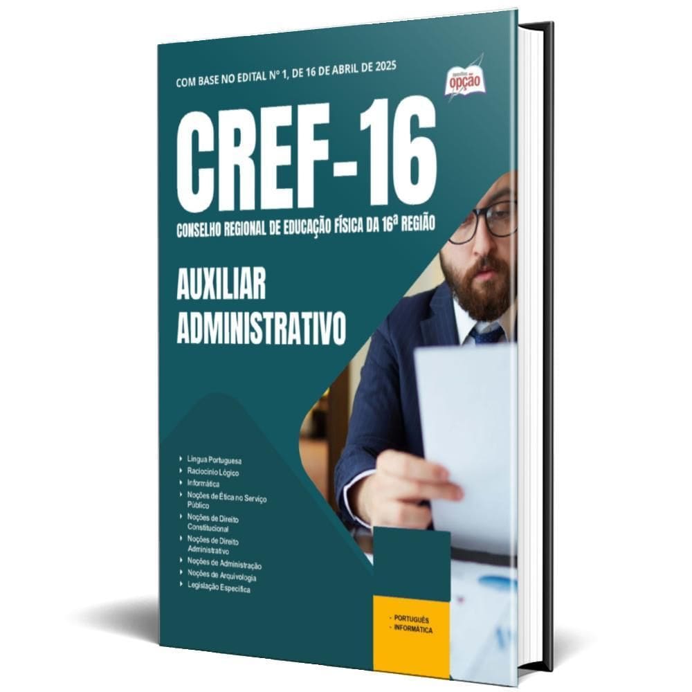 Apostila Cref 16 2025 - Auxiliar Administrativo