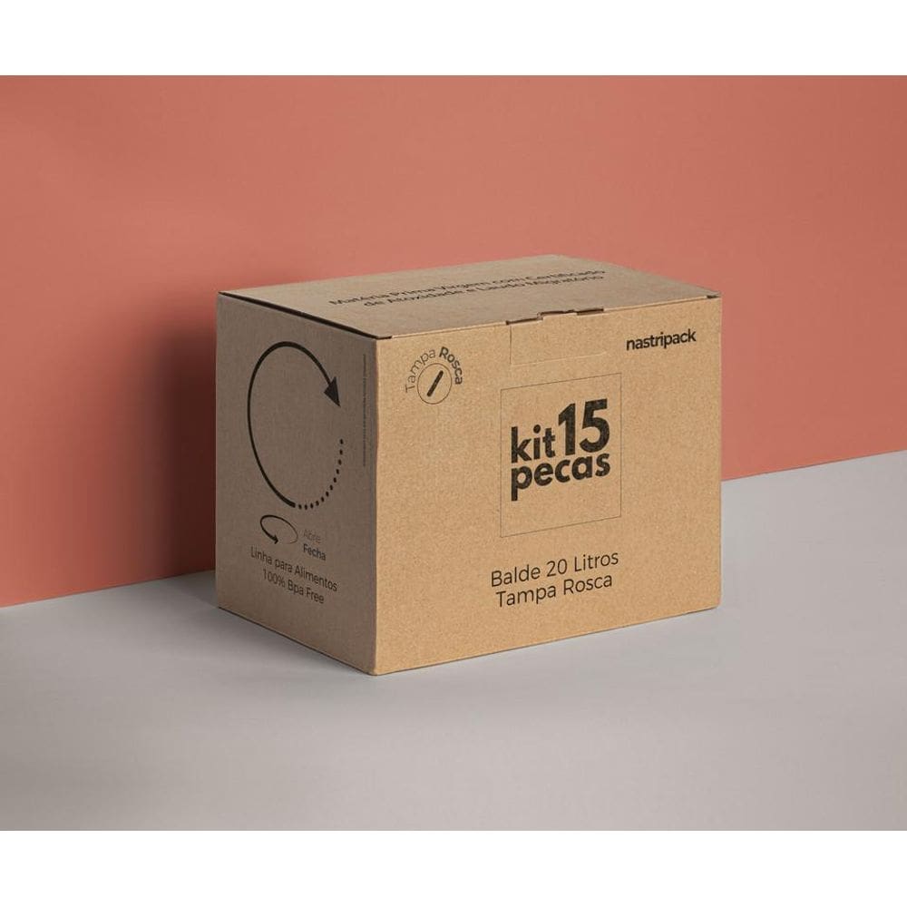 Balde Para Brinquedos 20 Litros E Tampa Rosca - Kit 15 Pçs