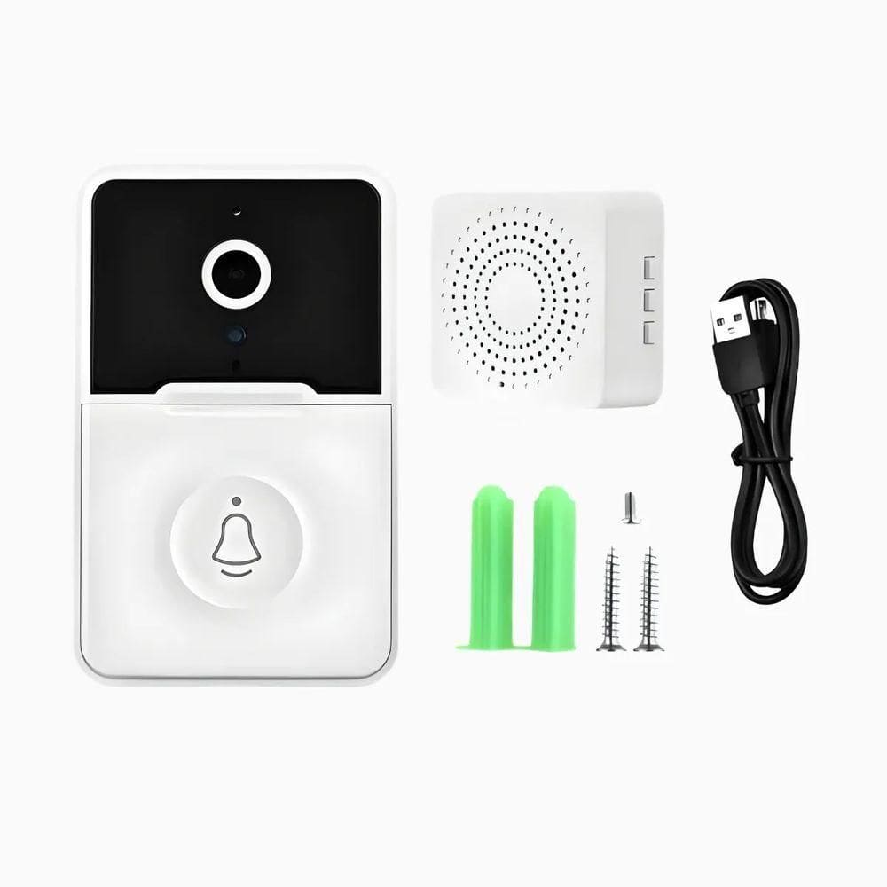 Campainha De Vídeo Câmera Wifi Sem Fio Inteligente Interfone Com áudio