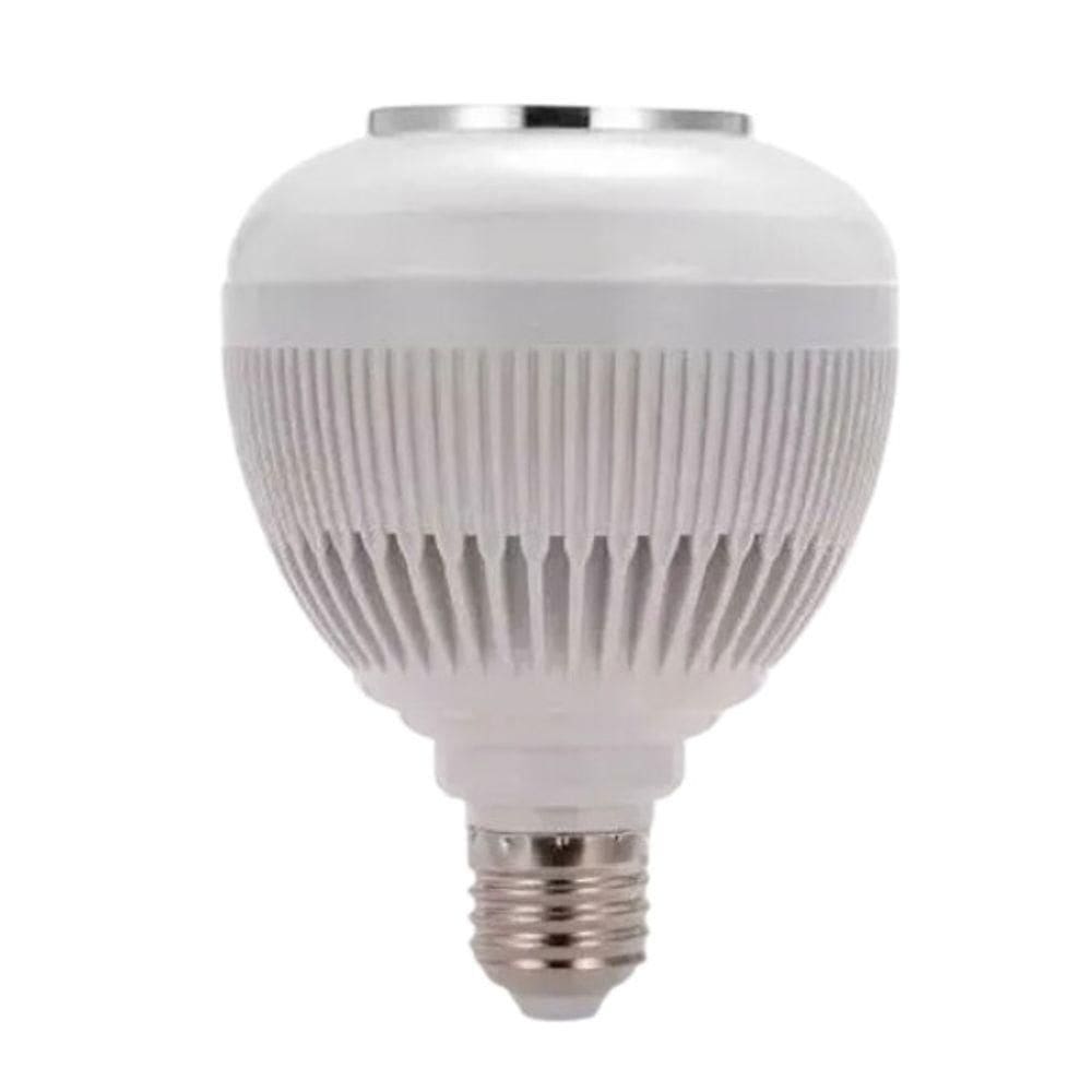 Lâmpada Musical E Caixa De Som 12w Bluetooth Luz Led Rgb Com Controle Remoto