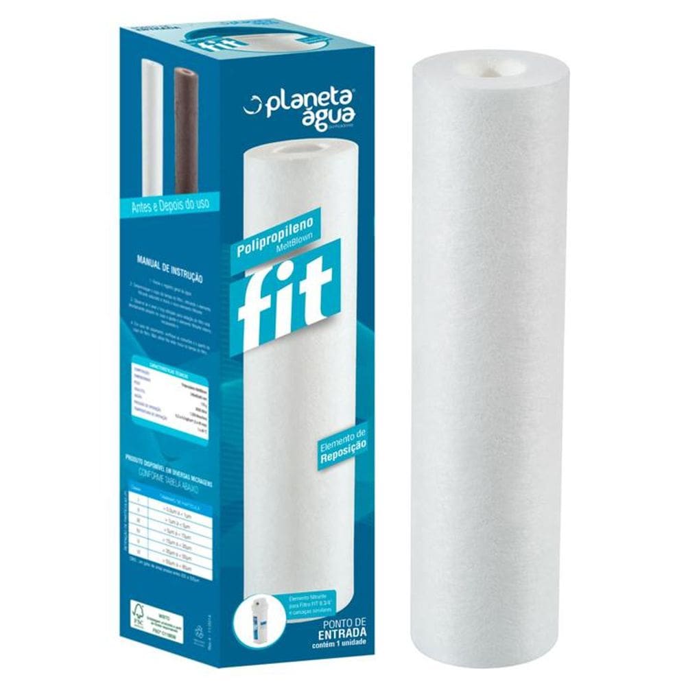 Refil para Filtro Planeta Água Fit, 9,3/4”