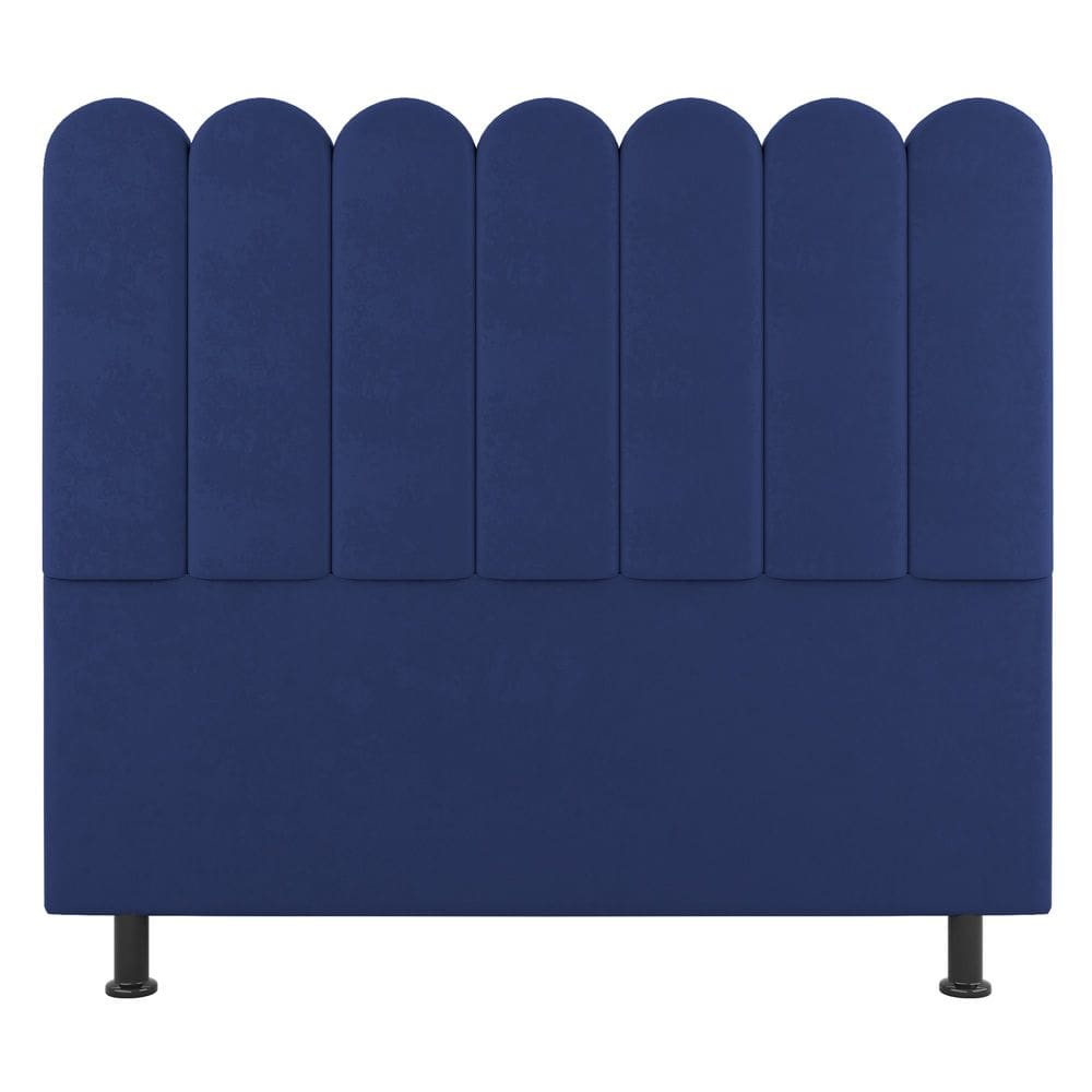Cabeceira Cama Box Solteiro Lana 100cm Suede Azul - Abmaza