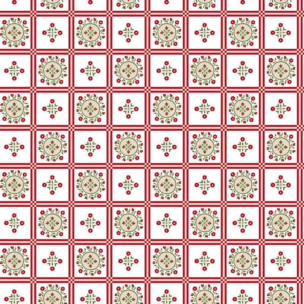 Papel De Parede Azulejo Flores Vermelhas Cozinha E Banheiro
