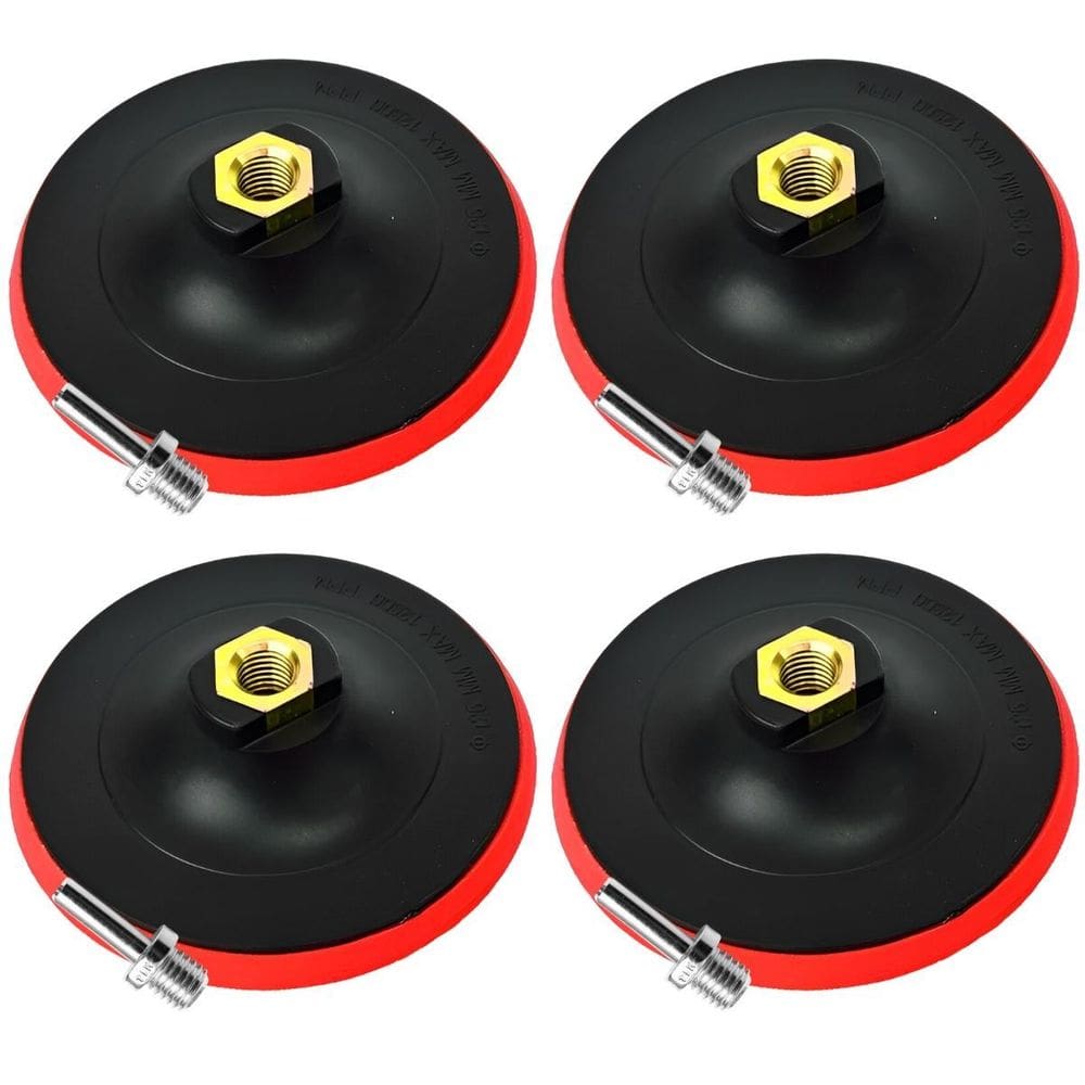 Suporte Borracha Disco De Lixa 125Mm Com Adaptador 04 Un