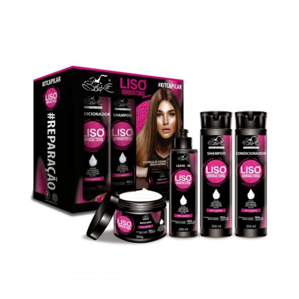 Kit Capilar Belkit Liso Obrigatório 4 Itens