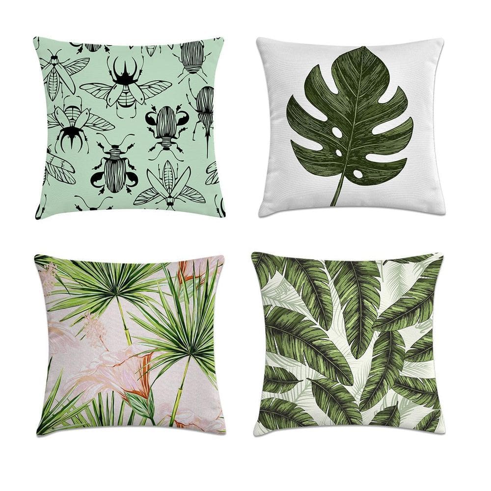 Kit 4 Capas De Almofadas Tropical 2 45X45
