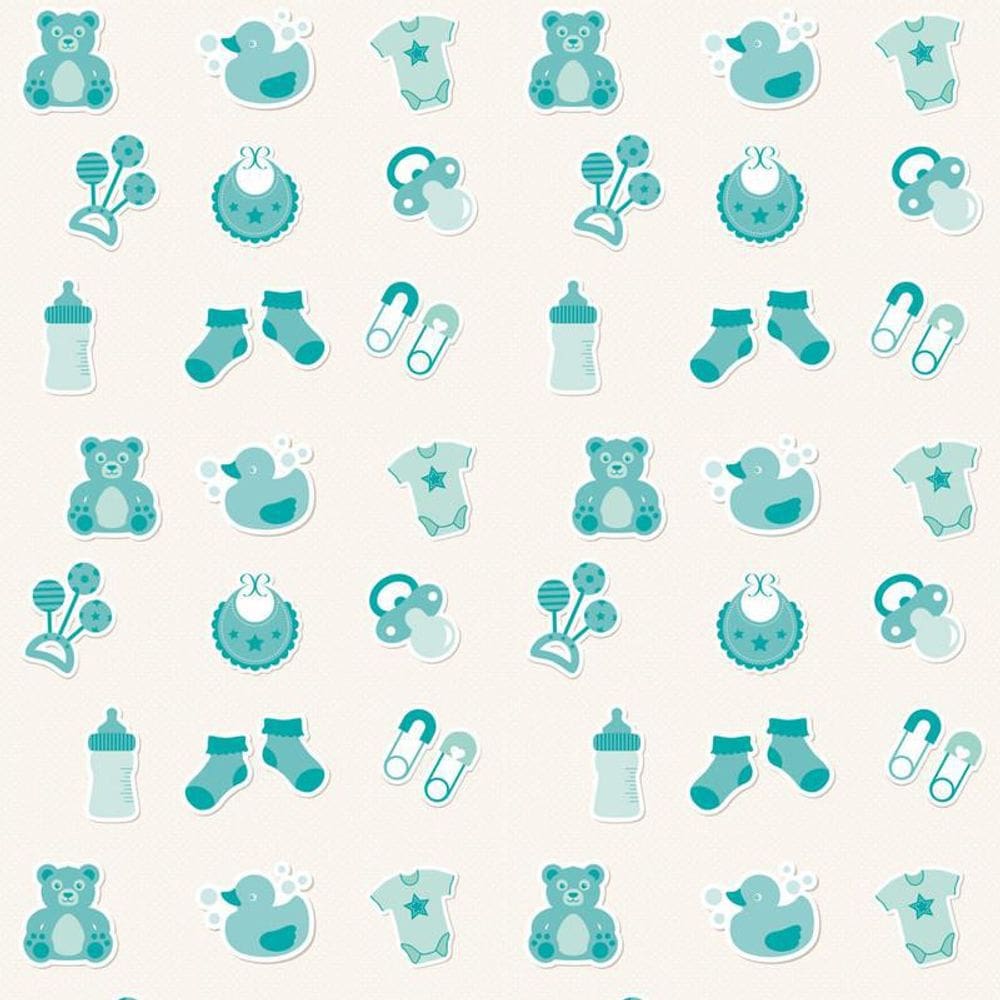 Papel Parede Bebê Infantil Verde Claro Decorativo Adesivo