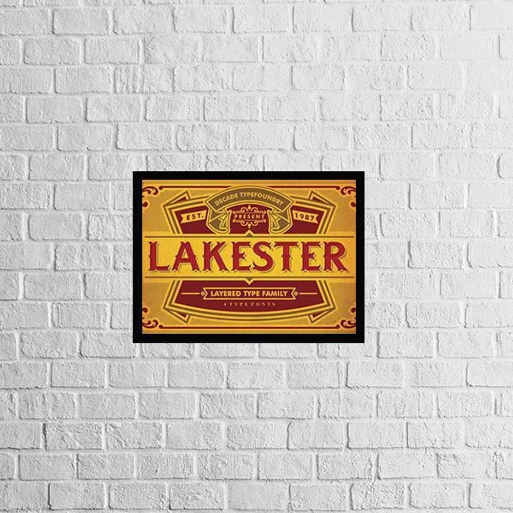 Quadro Vintage Lakester 24X18Cm