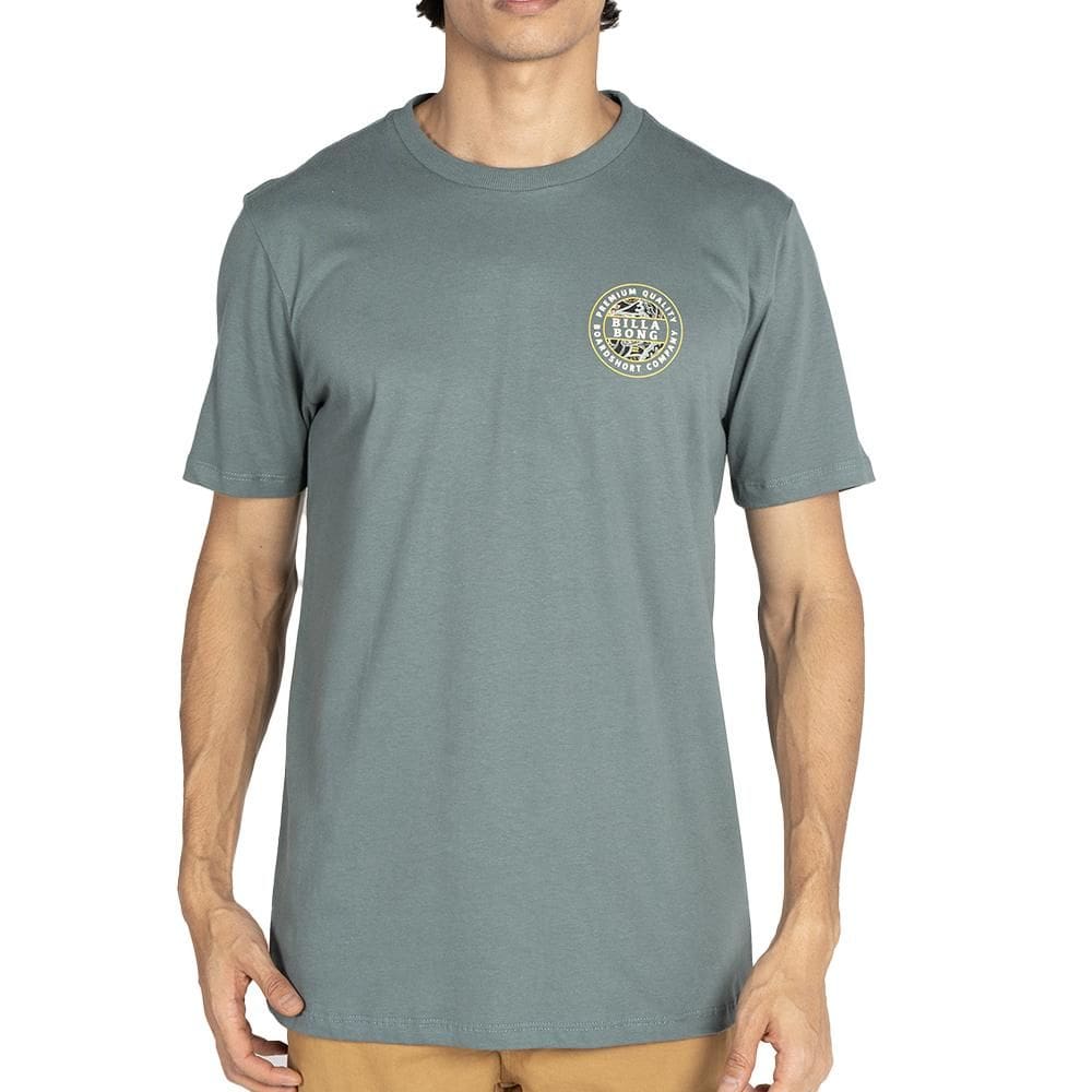 Camiseta Billabong Rotor Fill WT25 Masculina Verde Escuro