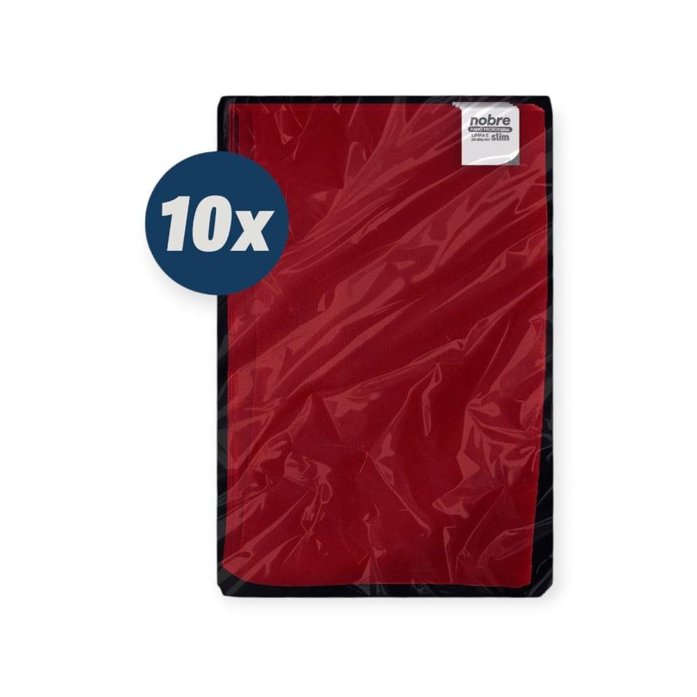 Pano Microfibra 40X60Cm Pct C/10Un Vermelho Slim - Nobre
