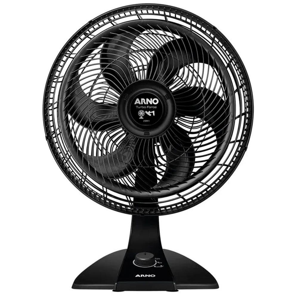 Ventilador de Mesa 2 em 1 Turbo Force VF42 Arno 40cm Com 6 Pás 127V Preto