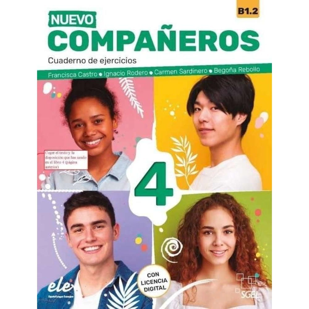Nuevo Compañeros 4 (B1.2) - Cuaderno De Ejercicios + Licencia Digital - 3ª Edicion