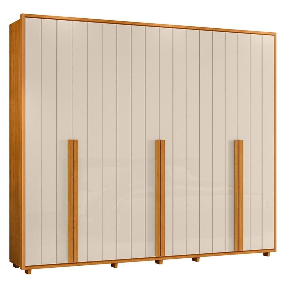 Guarda Roupa Casal Volpi Ripado 6 Portas - Madetec