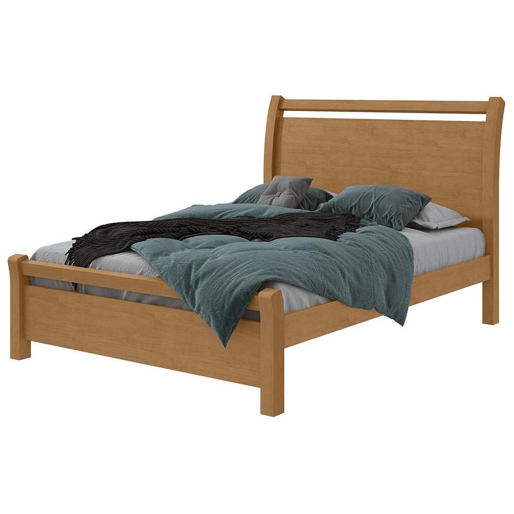 Cama de Casal Madeira Amêndoa Reali Lopas