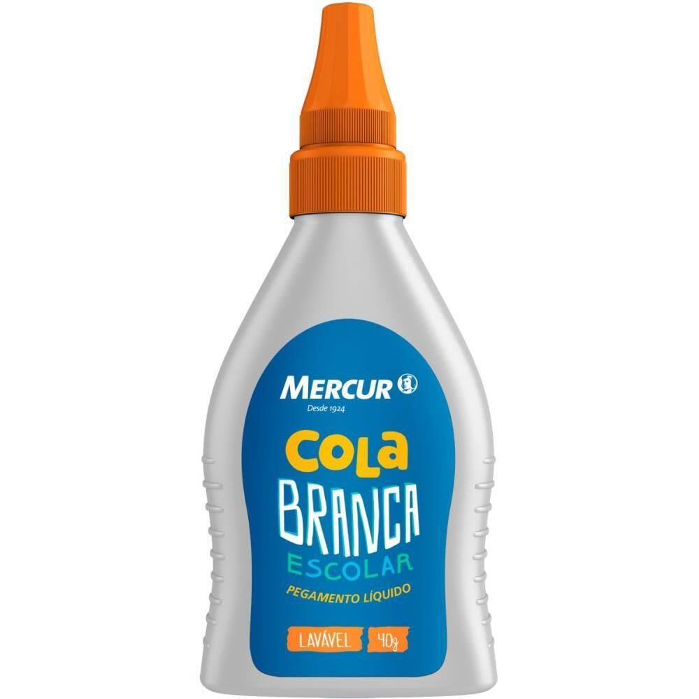 Cola Escolar 40g Branca Lavável 12 Blisters - Mercur