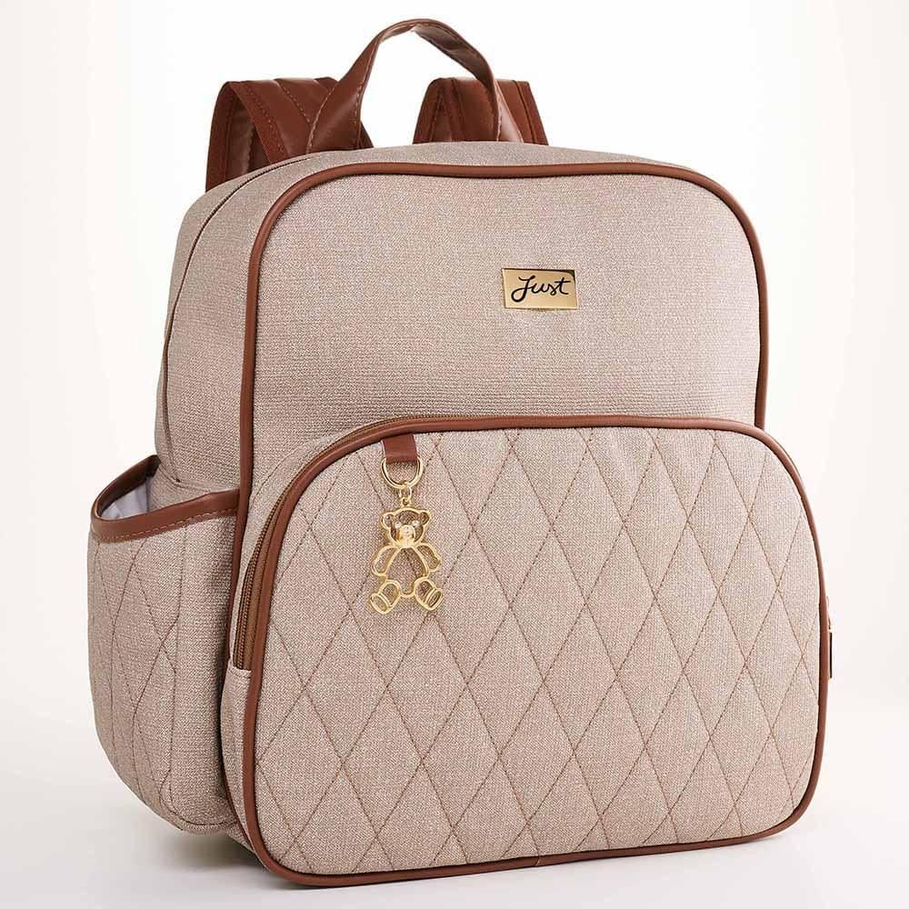 Mochila de Maternidade Just Baby Chicago Bege