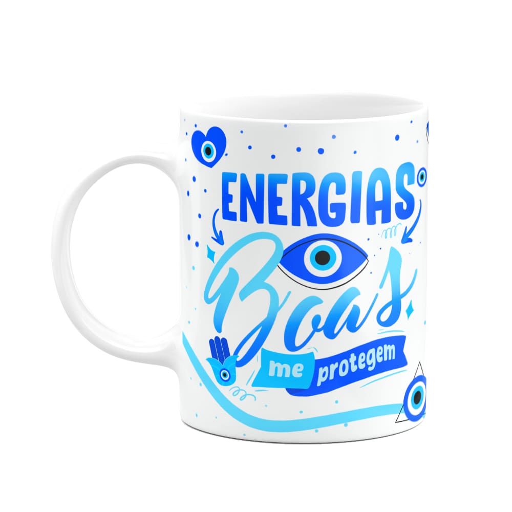 Caneca Boas energias - Energias boas me protegem