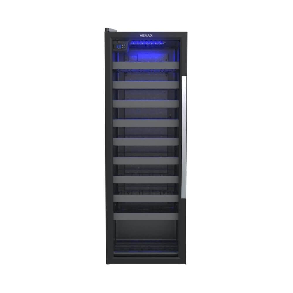 Adega Venax Piubella 50 Garrafas Preto Porta Invertida - 220V