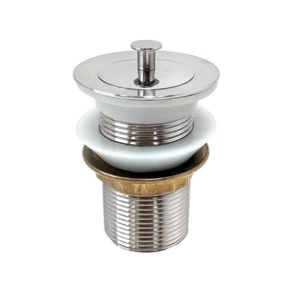 Válvula Ralo Tanque 1 1/4 Pia Cuba Lavabo Vedação E Inox 4Cm
