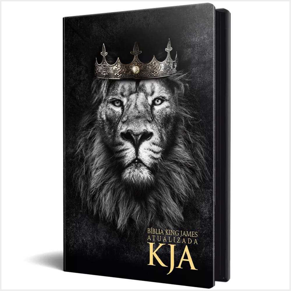 Biblia Sagrada King James Atualizada Leão Rei Dos Reis Capa Dura