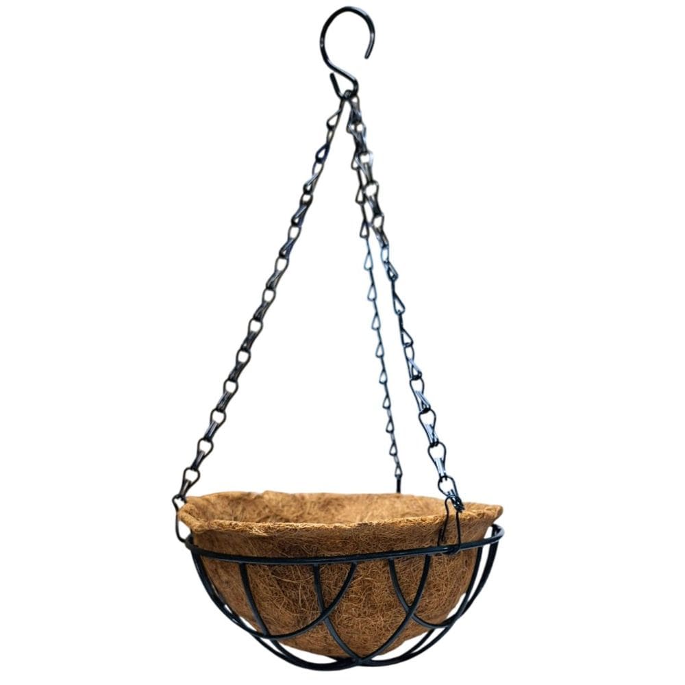 Vaso Suspenso em Fibra de Coco (20x12) TOP GARDEN