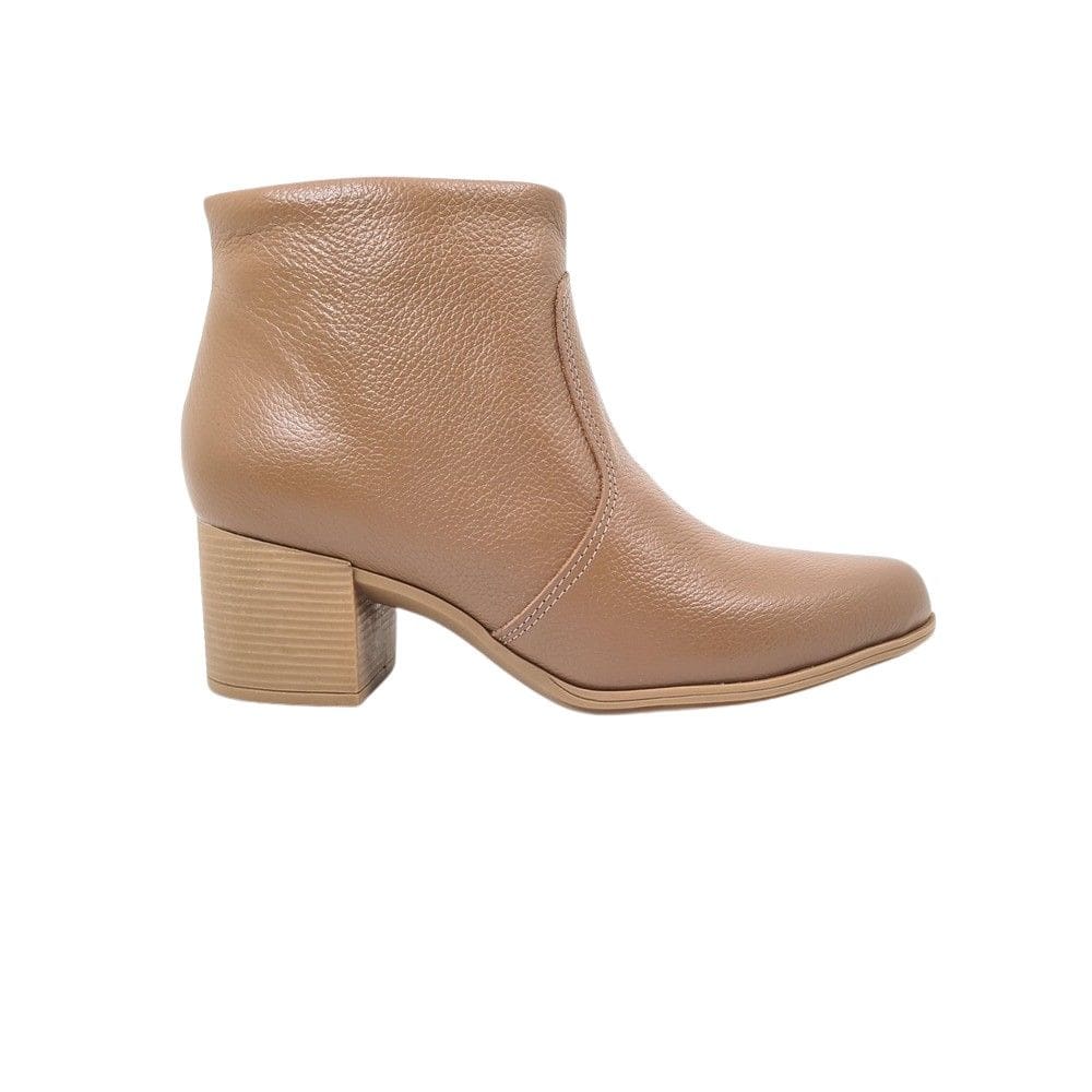 Bota Feminina Cano Curto Couro Numeração Especial Kya
