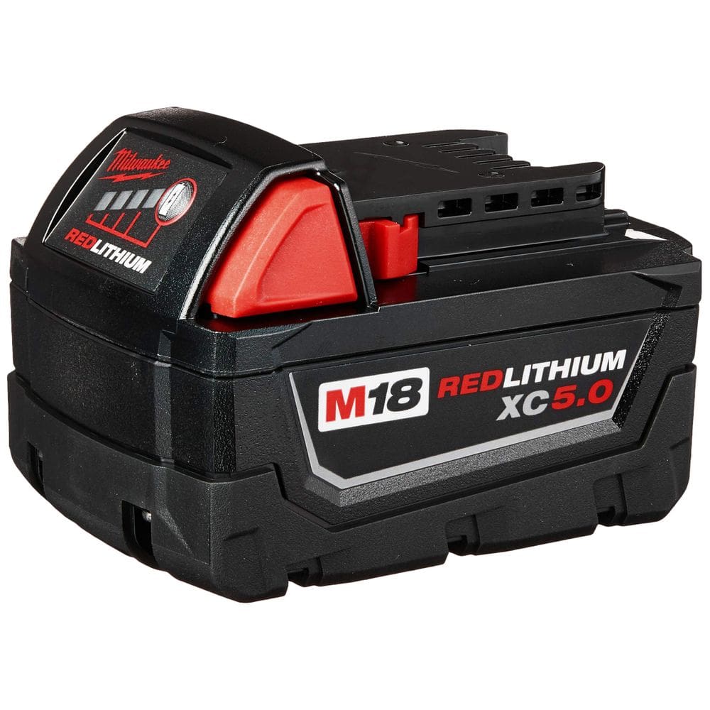 Pacote de bateria Milwaukee M18 Redlithium 5.0Ah 18V