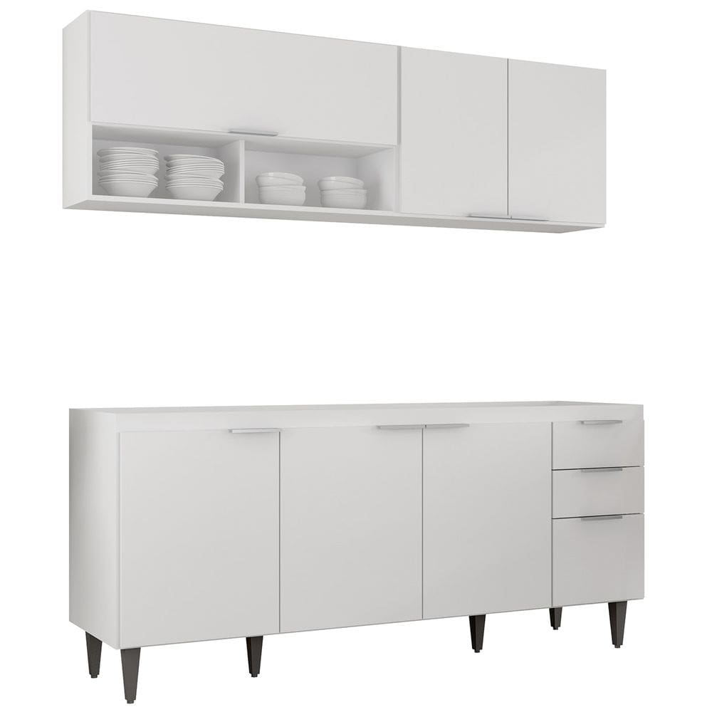 Armário de Cozinha CP01 Para Pia 180cm Pérola Z34 Branco - Mpozenato