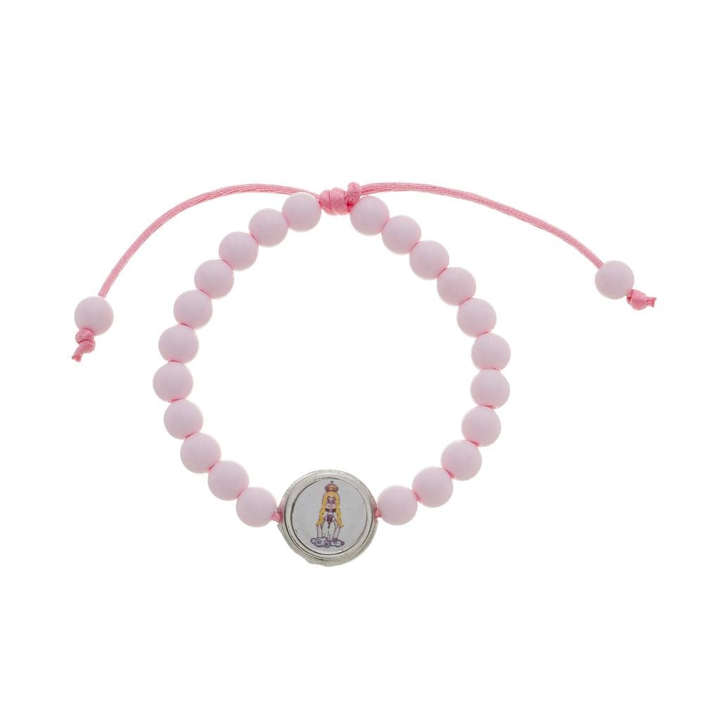Pulseira Infantil de Nossa Senhora de Fátima Rosa