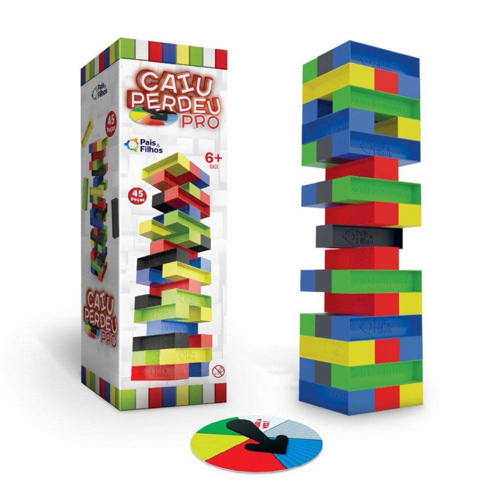 Jogo Caiu Perdeu Pró Colorido 45 pçs - Pais & Filhos