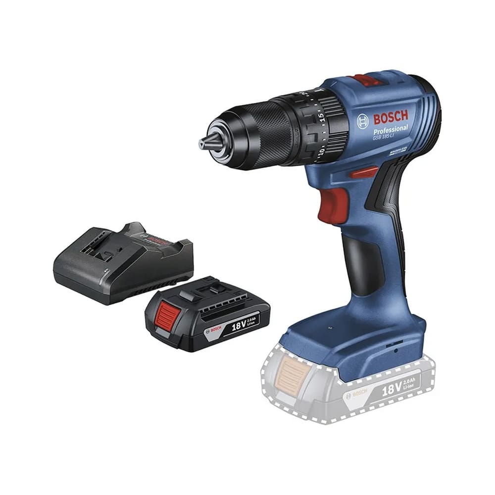 Furadeira Parafusadeira Impacto Bosch Gsb185-li 18v Bateria
