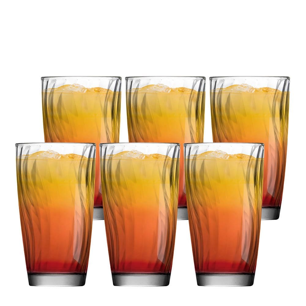 Jogo de Copos Wave, Jogo de Copo de Vidro 6pcs 475ml-Ruvolo