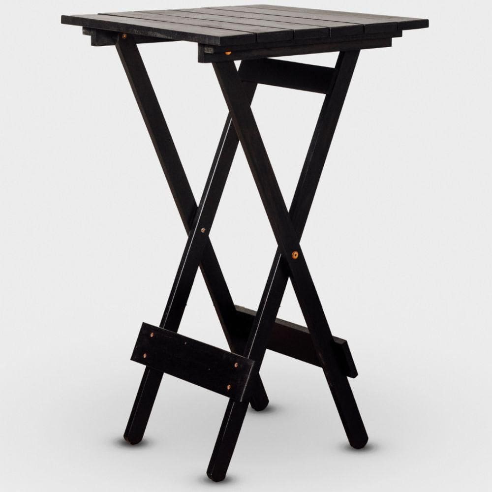 Mesa Bistrô Dobrável Cor Preta