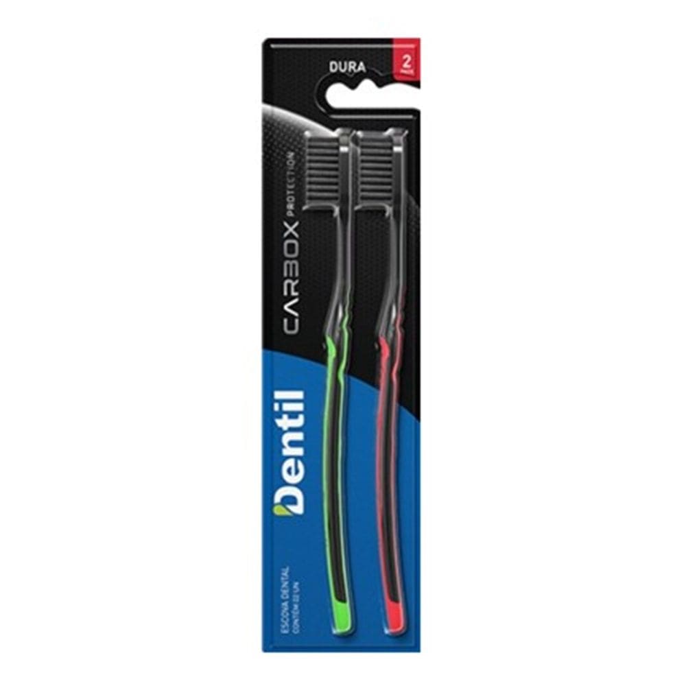 Escova De Dente Dentil Carbox Cerdas Duras - Pack 02 Unid