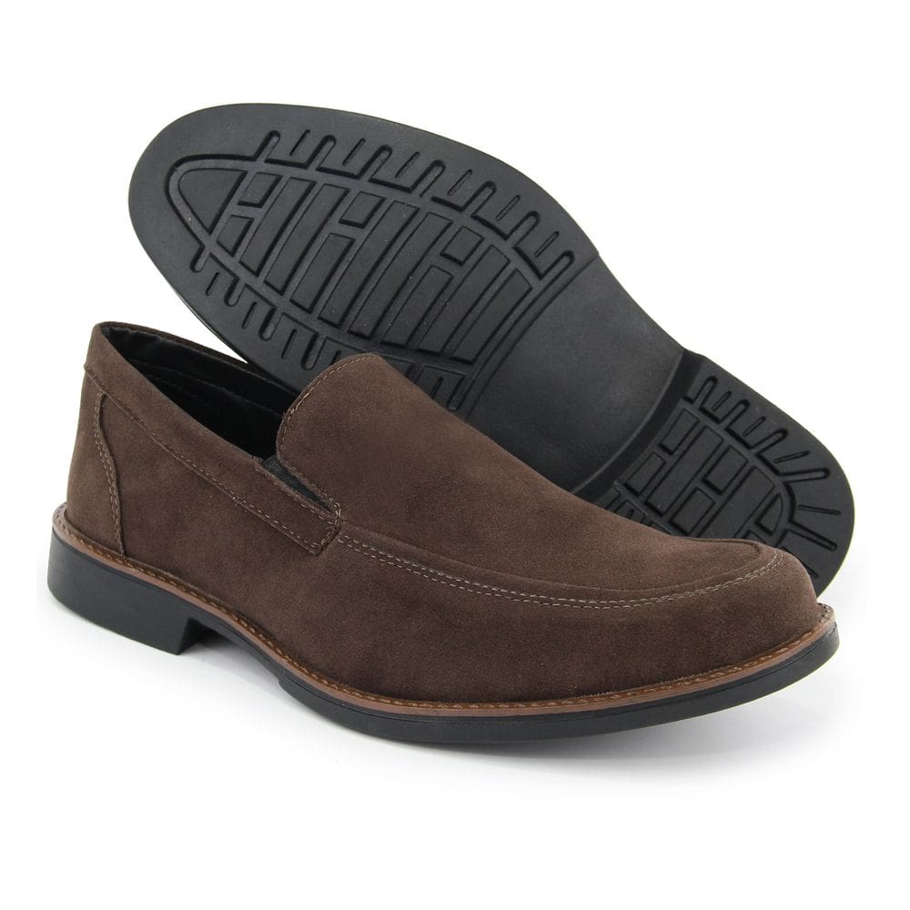 Sapato Casual Masculino Oxford Camurça Marrom Conforto