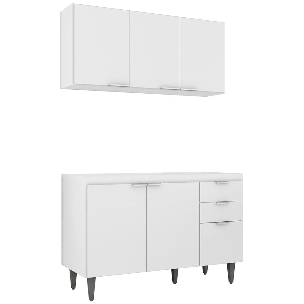 Armário de Cozinha CP01 Para Pia 120cm Pérola Z34 Branco - Mpozenato