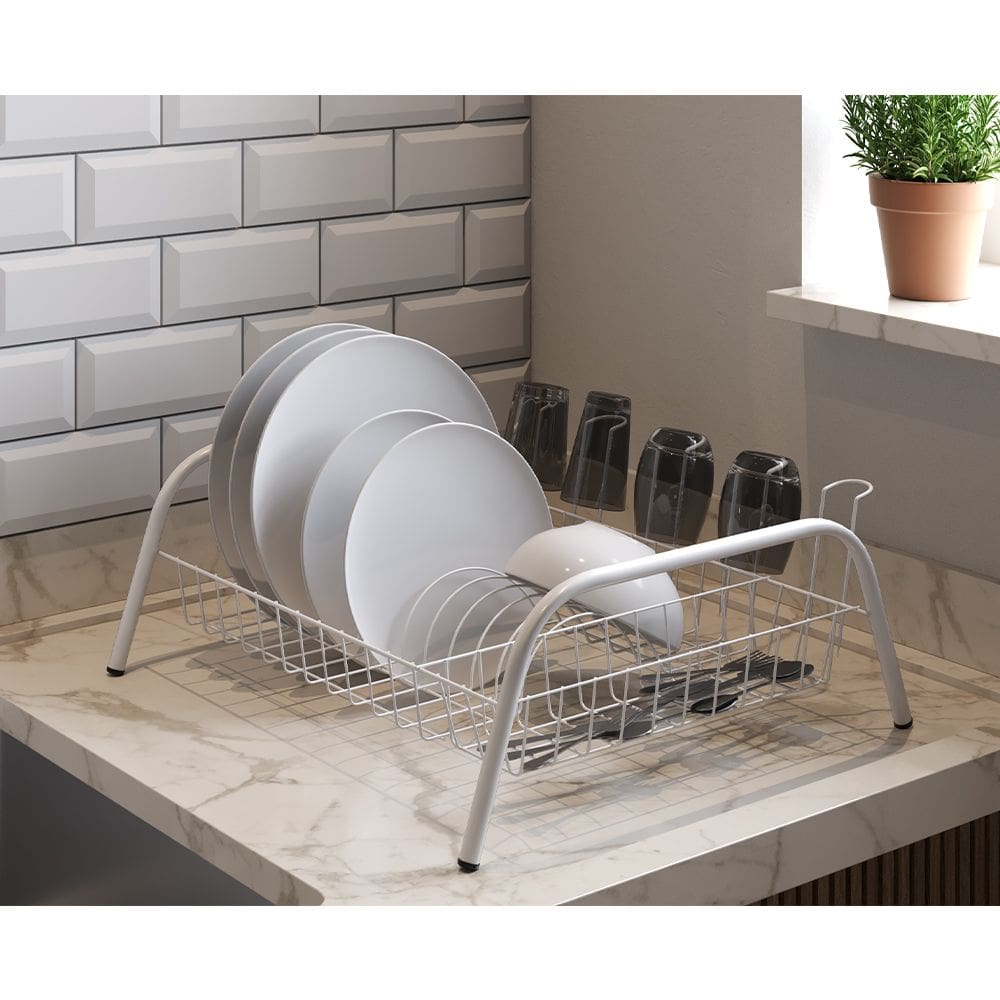 Escorredor de Louças Cama Isabela com Porta Copos Branco