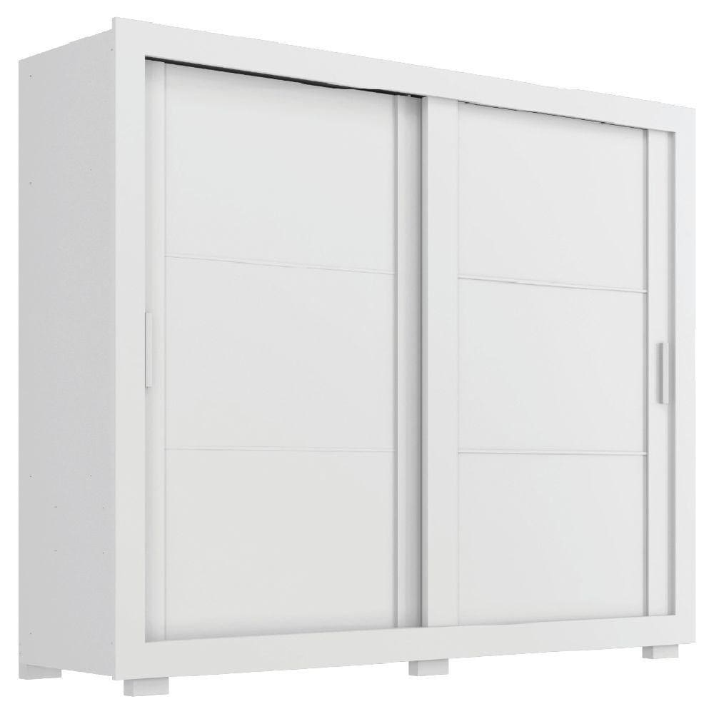 Guarda Roupas Casal 2 Portas De Correr 4 Gavetas Titanium Zanzini Branco